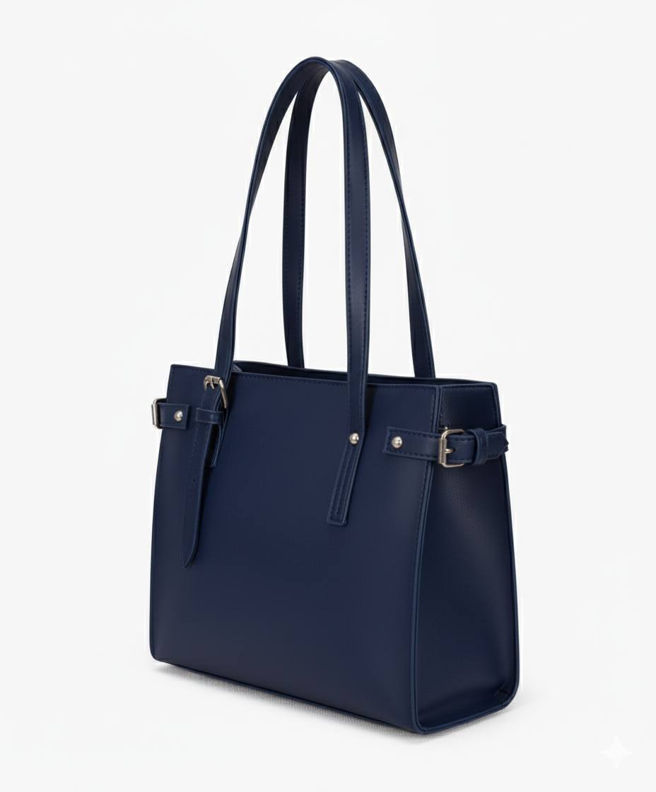 Classic Buckle Side Tote Bag | Minimalist Shoulder Handbag for Women