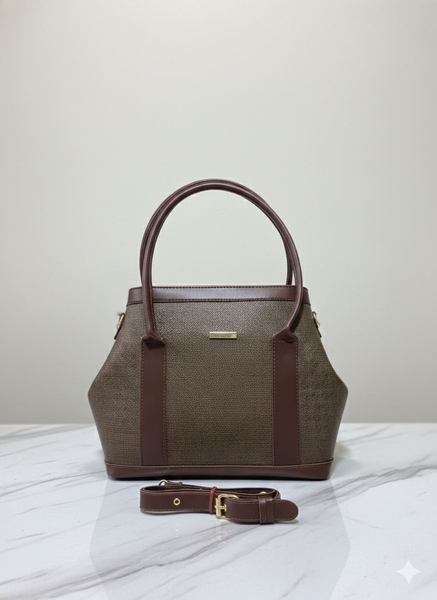 Dome Shaped Textured Handbag with Crossbody Strap for Women | Rangdy