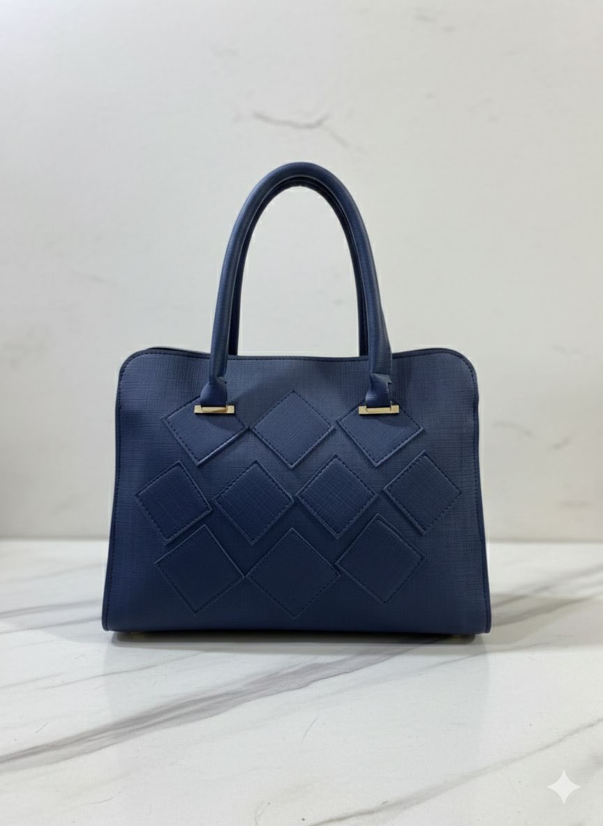 Elegant Diamond Pattern Women’s Handbag – Top Handle Tote Bag