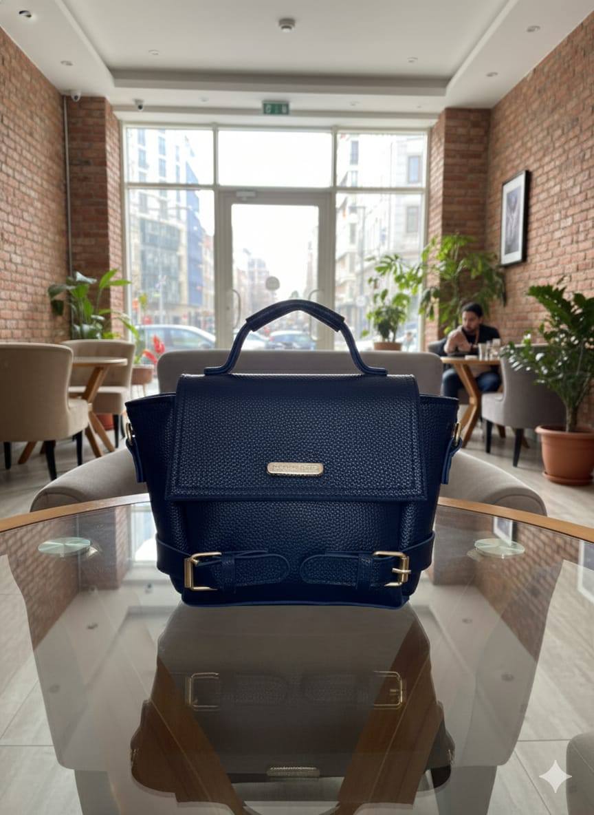 Winged Mini Satchel Handbag with Buckle Straps for Women | Rangdy