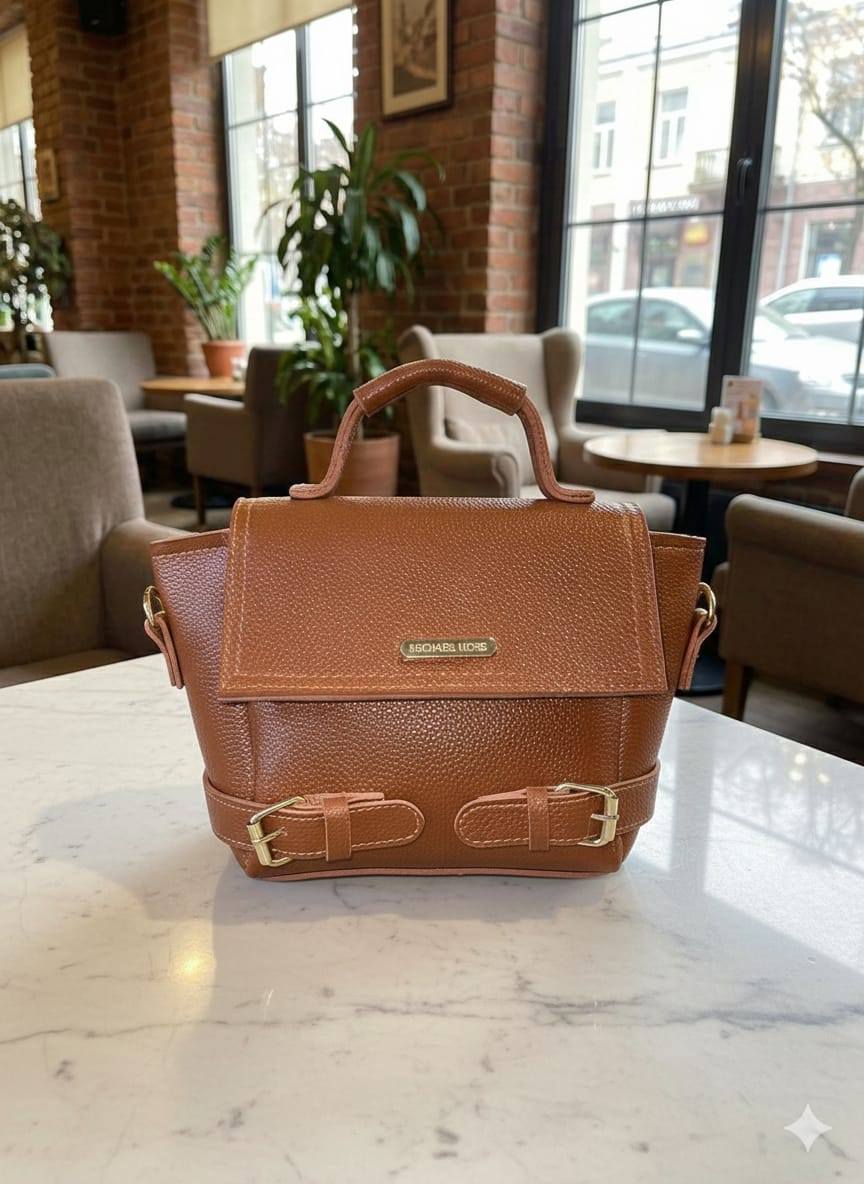 Winged Mini Satchel Handbag with Buckle Straps for Women | Rangdy
