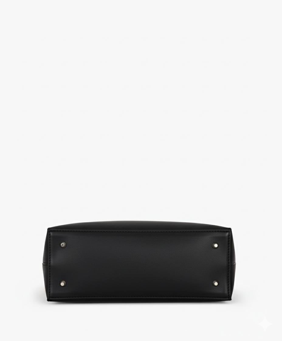 Classic Buckle Side Tote Bag | Minimalist Shoulder Handbag for Women