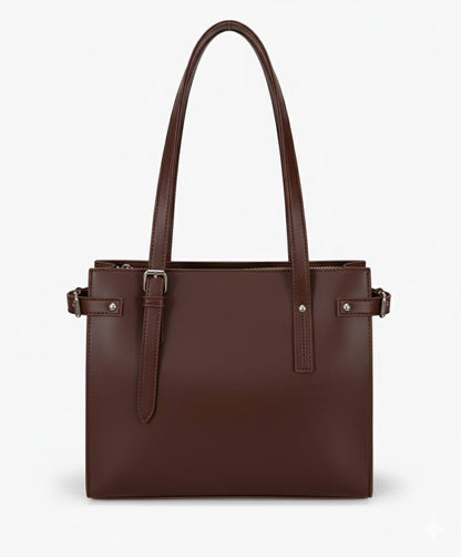 Classic Buckle Side Tote Bag | Minimalist Shoulder Handbag for Women