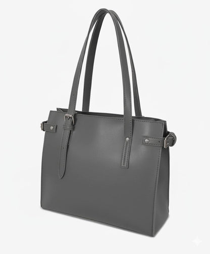 Classic Buckle Side Tote Bag | Minimalist Shoulder Handbag for Women