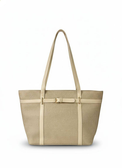 Classic Trapezoid Shoulder Tote Bag with Buckle Belt for Women | Rangdy
