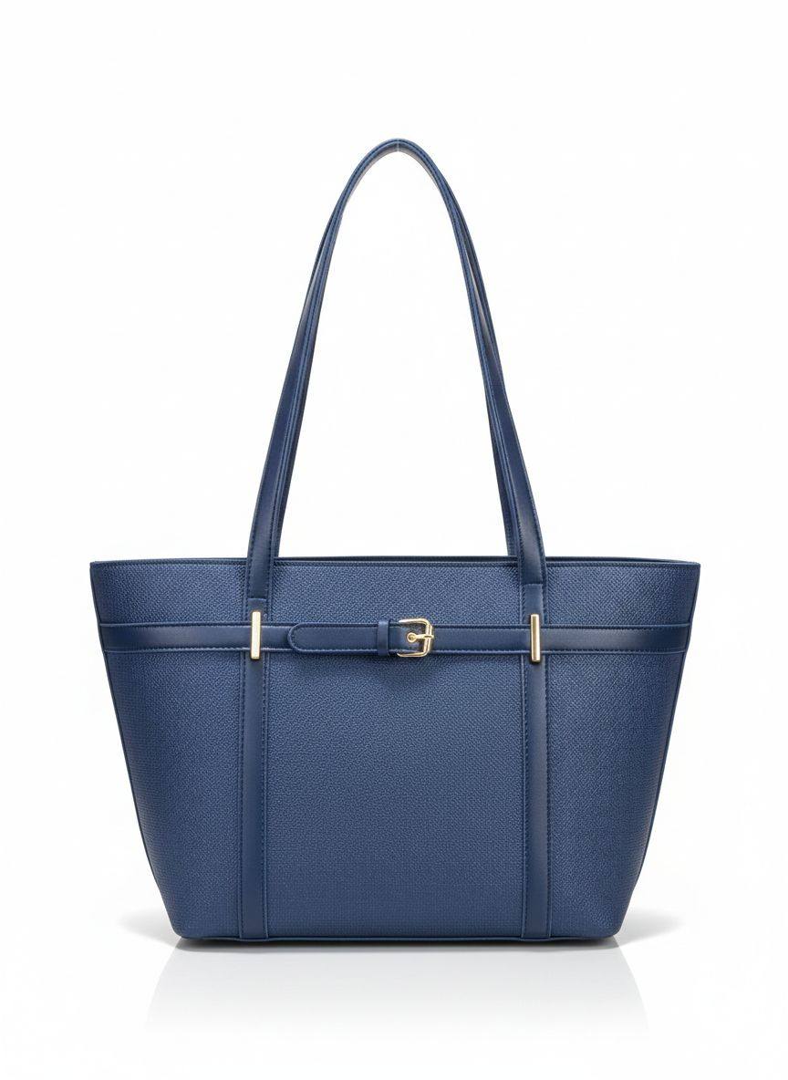 Classic Trapezoid Shoulder Tote Bag with Buckle Belt for Women | Rangdy