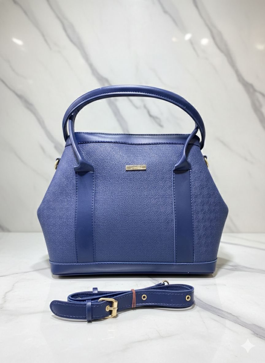 Dome Shaped Textured Handbag with Crossbody Strap for Women | Rangdy