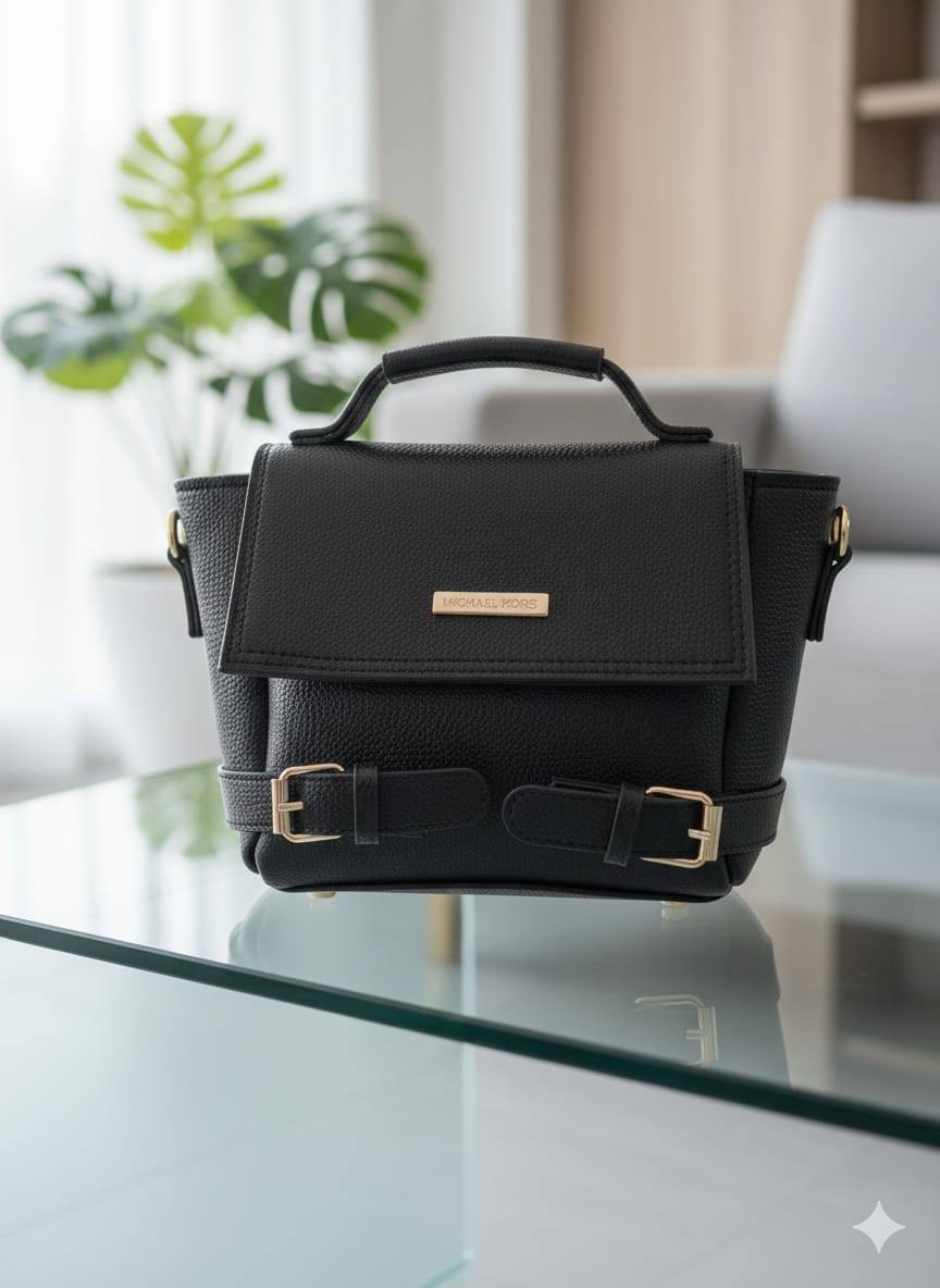 Winged Mini Satchel Handbag with Buckle Straps for Women | Rangdy