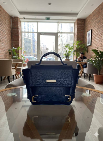 Winged Mini Satchel Handbag with Buckle Straps for Women | Rangdy